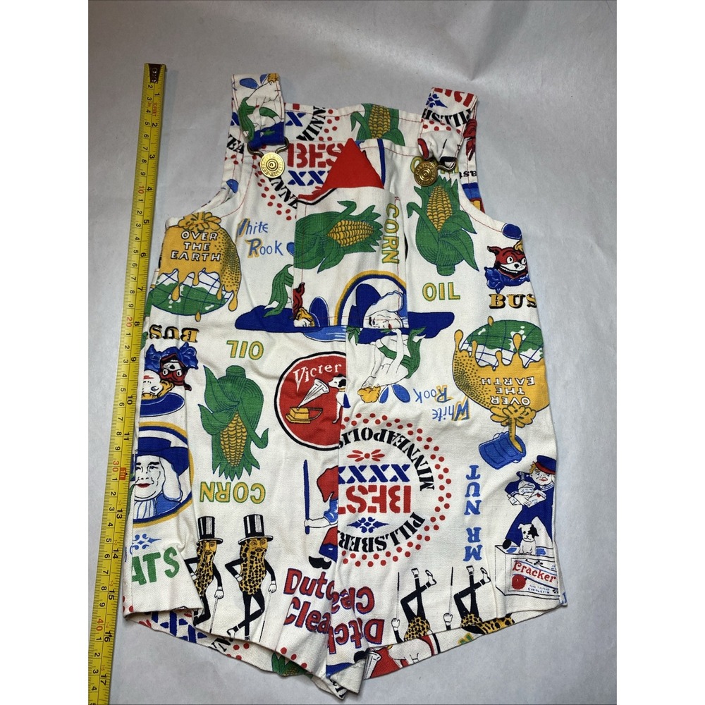 VTG Kids Romper Advertising Mr. Peanut‎ Cracker Jack Buster Corn Oil Gimima RARE